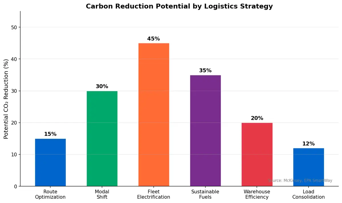 Carbon Reduction Potential by Logistics Strategy